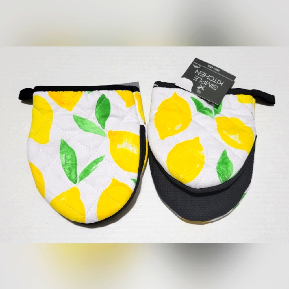 2 Piece Lemon Mini Oven Mitts